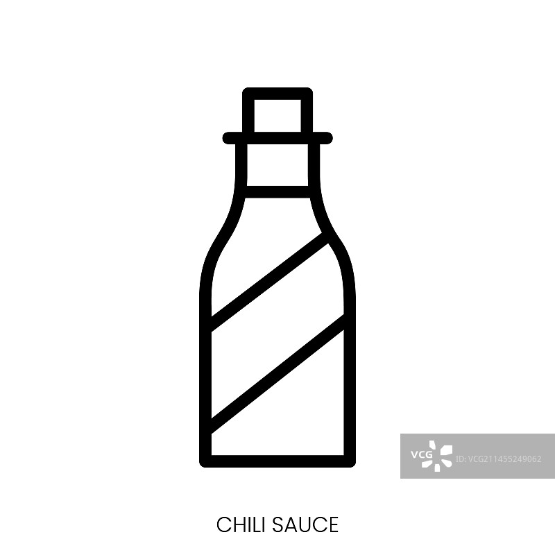辣椒酱图标线条艺术风格设计图片素材