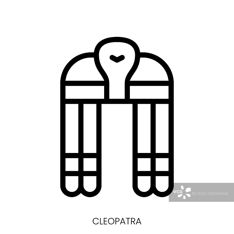 埃及艳后线条艺术风格设计图片素材