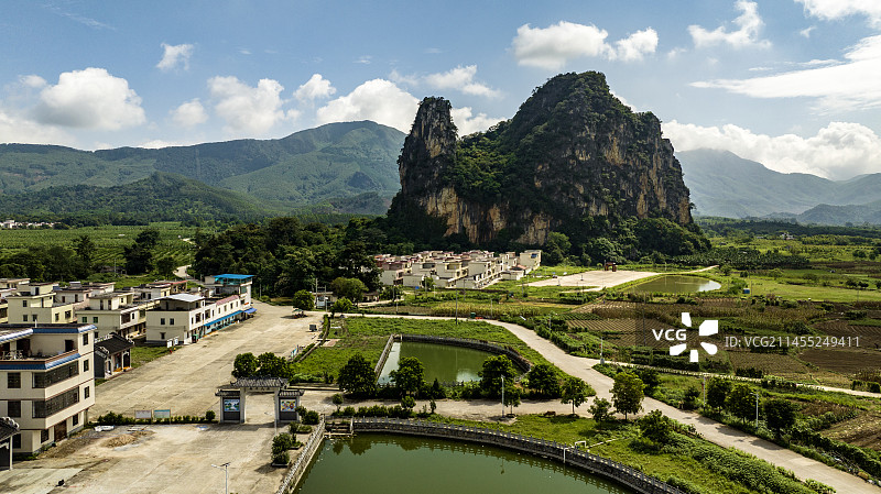 航拍广东清远市英西峰林风景区骆驼峰图片素材