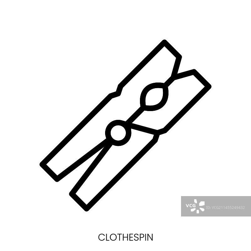 衣夹图标线条艺术风格设计图片素材