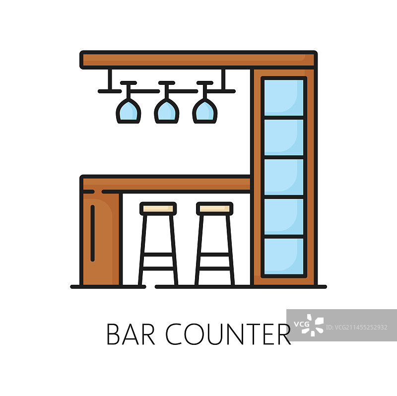 吧台家具家居内饰图标图片素材