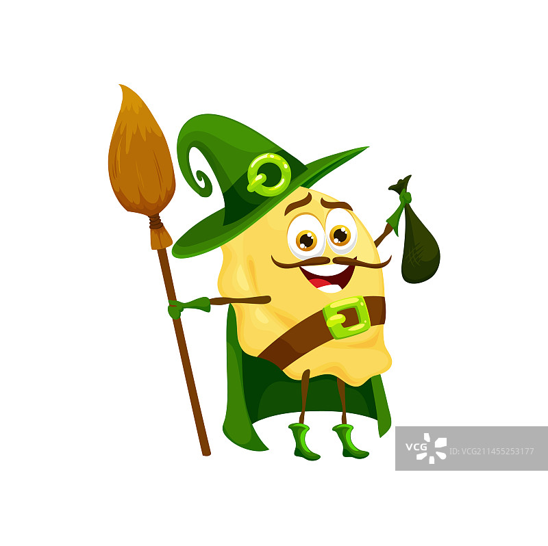 卡通猫耳朵面巫师角色图片素材