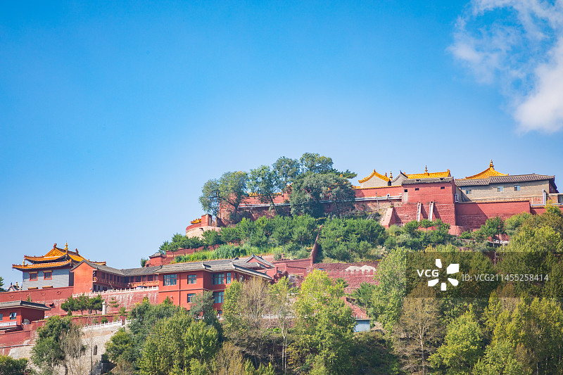 中国山西五台山菩萨顶黄教寺院图片素材