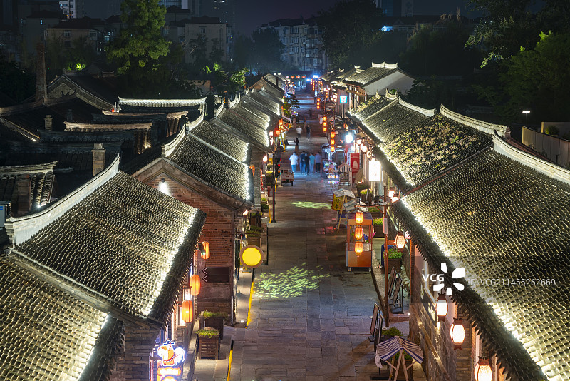 烟台所城里夜景图片素材