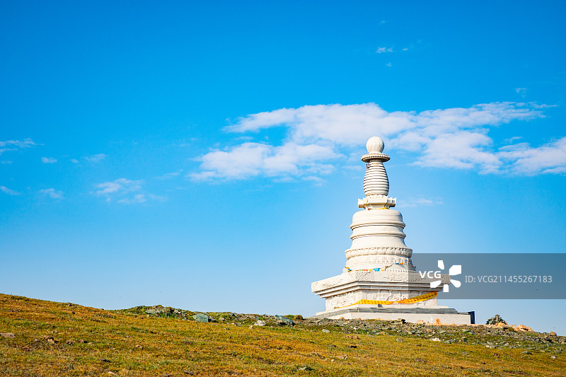 中国山西五台山上的华严塔图片素材