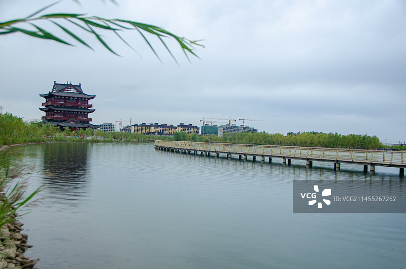 新疆阿克苏市沙雅渭干河景区 雁鸣湖图片素材
