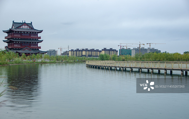 新疆阿克苏市沙雅渭干河景区 雁鸣湖图片素材