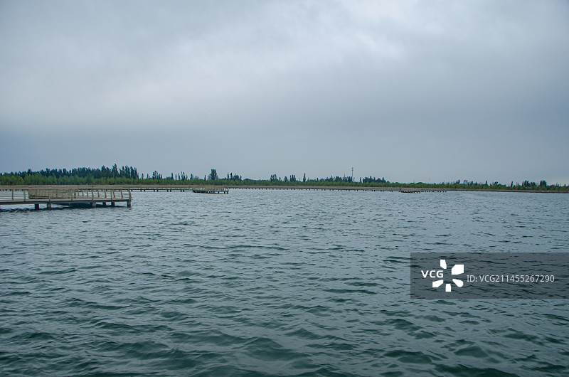 新疆阿克苏市沙雅渭干河景区 雁鸣湖图片素材