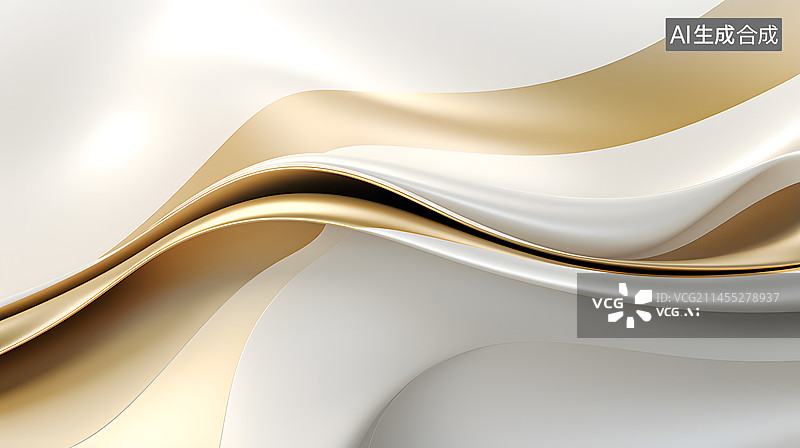 【AI数字艺术】数码科技白米黑色几何曲线抽象海报网页PPT背景图片素材