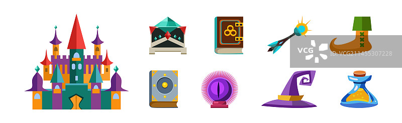 魔法奇幻物品和巫术元素图片素材