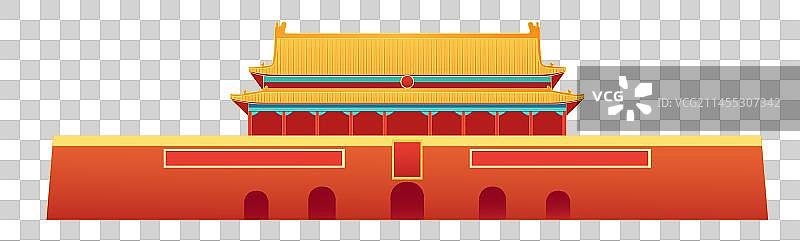 北京城市地标建筑天安门插画图片素材