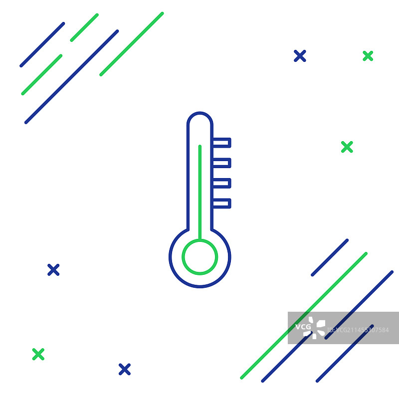 线路气象温度计测量图标图片素材