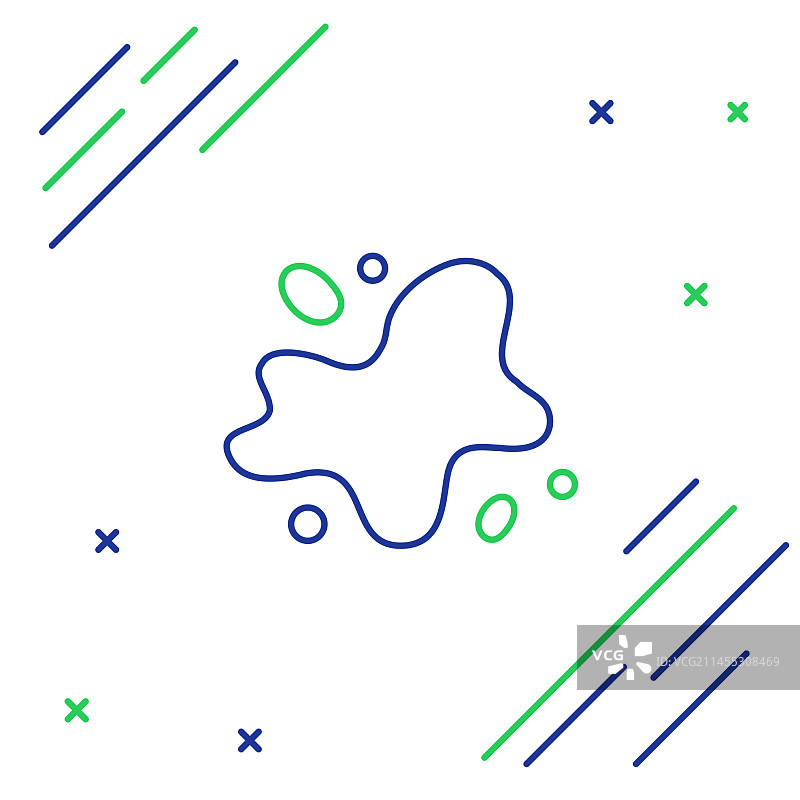 线条水溢出图标，白色背景图片素材