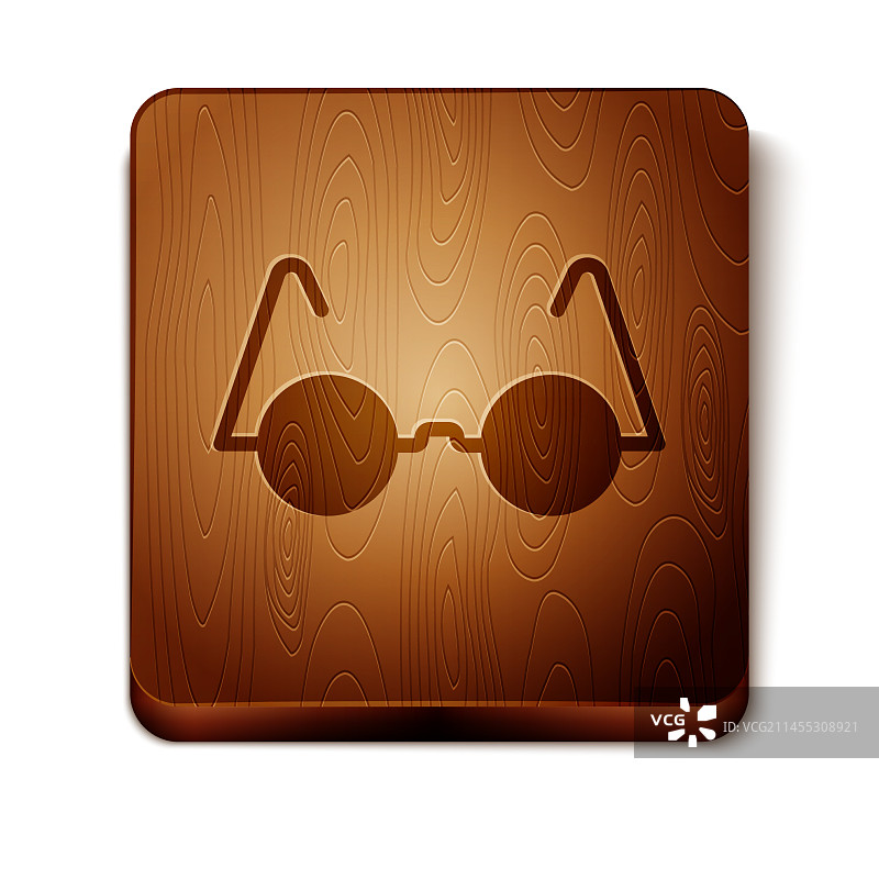 白色背景上的棕色眼镜图标图片素材