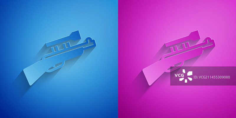 剪纸狙击步枪图标图片素材