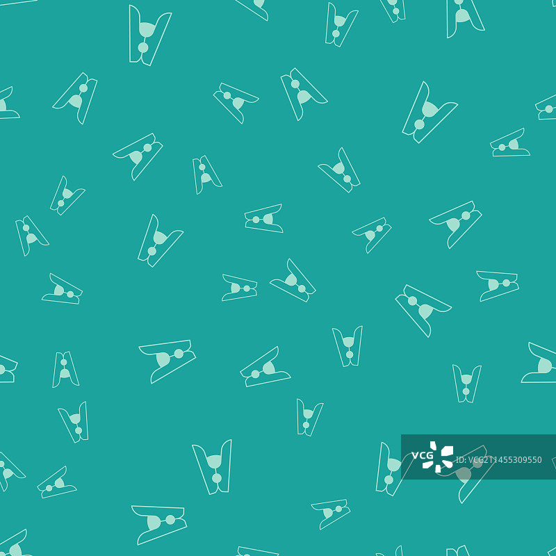 绿色旧木制衣夹图标无缝隔离图片素材