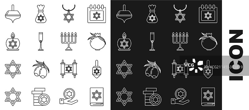 犹太妥拉书光明节陀螺图片素材