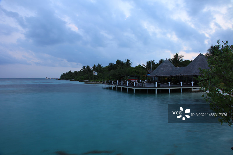 马尔代夫，宁静的清晨。图片素材