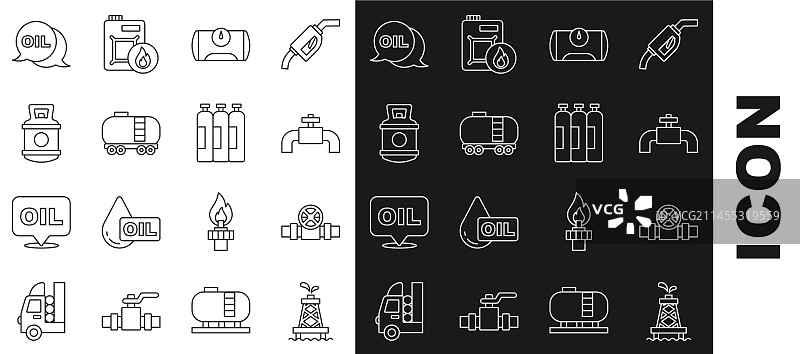 石油钻井平台的金属管道和阀门气体示意图图片素材