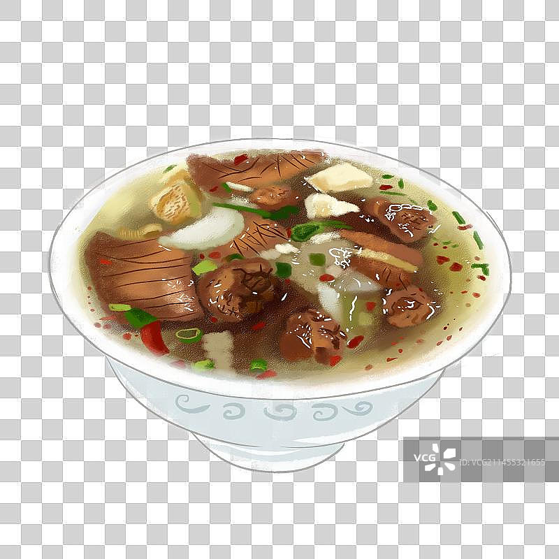 牛肉汤手绘插画图片素材