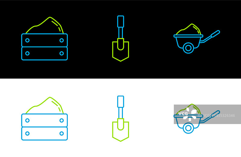 装满泥土的木箱手推车收割图片素材