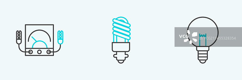 灯泡安培计万用表救生圈图片素材