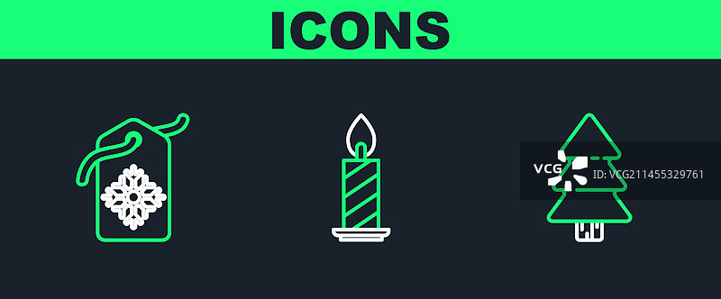 圣诞树价格标签图片素材