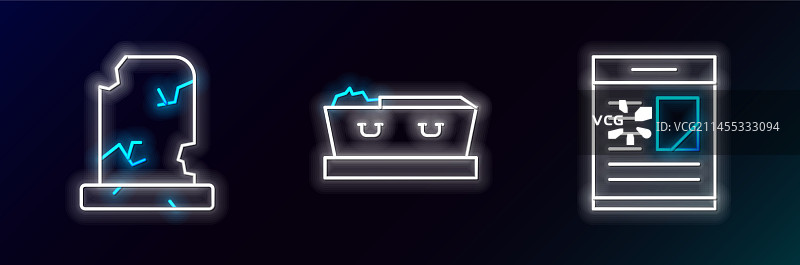 线条讣告与墓碑素材图片素材