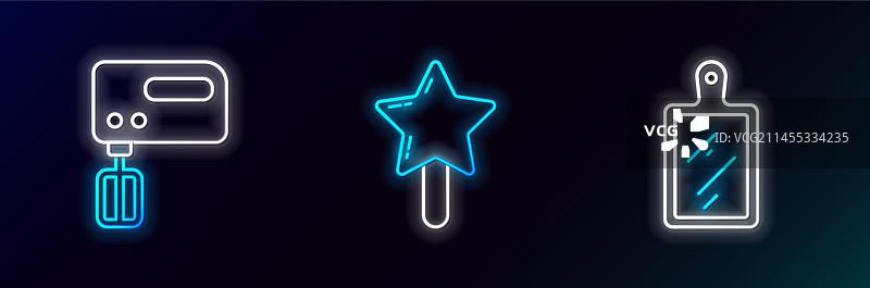 砧板和电动搅拌器图片素材