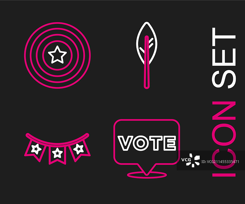 投票箱嘉年华彩旗图片素材