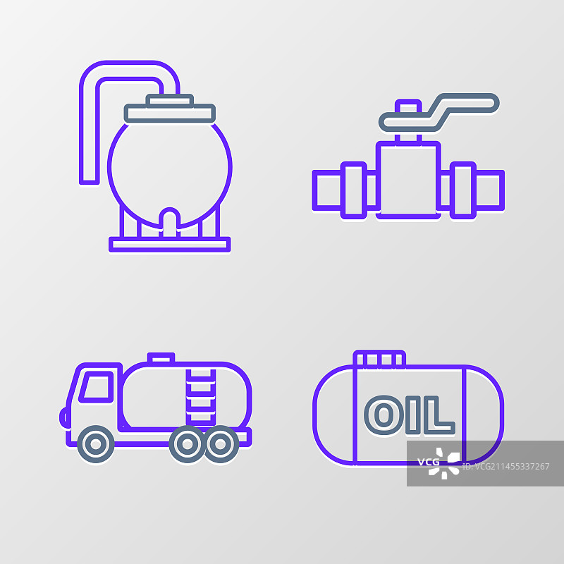 油罐存储油罐车金属组合图片素材