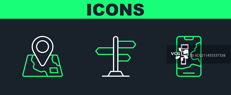 城市地图导航与定位折叠图片素材