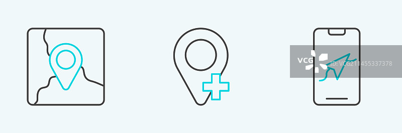 城市地图导航与定位折叠图片素材