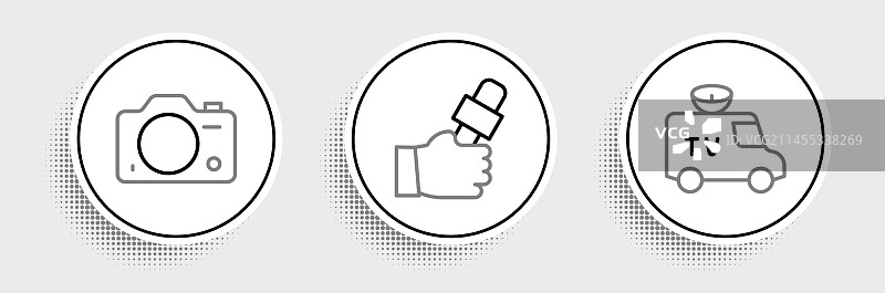 新闻媒体记者线条图片素材