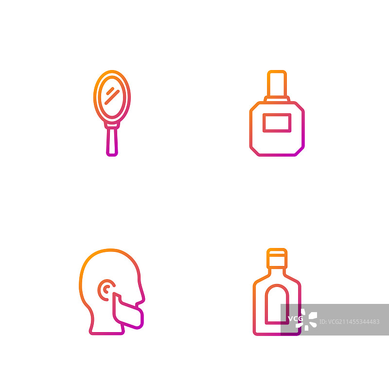 洗发水胡须瓶子套装图片素材