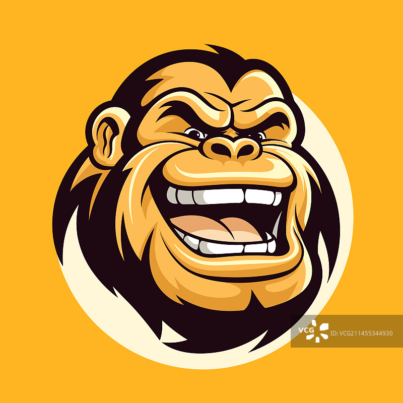 手绘可爱卡通大猩猩图片素材