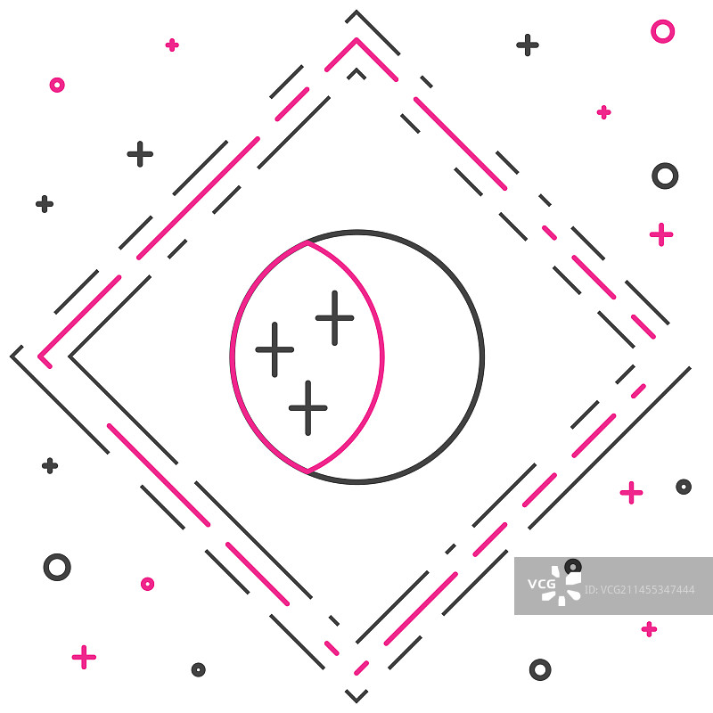 太阳的日食线条图标图片素材