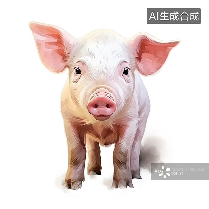 【AI数字艺术】小猪插画素材图片素材