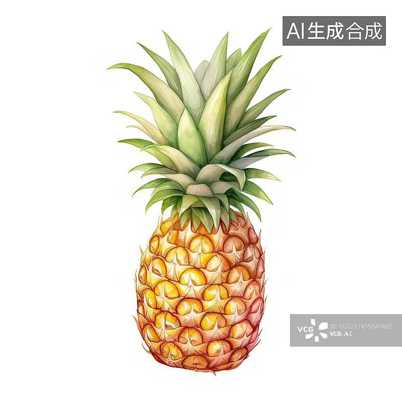 【AI数字艺术】菠萝插画素材图片素材