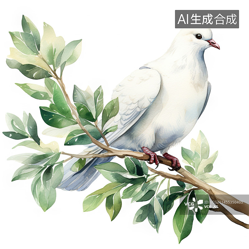 【AI数字艺术】鸽子插画素材图片素材
