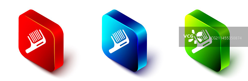 2.5D发刷图标（白色背景）图片素材