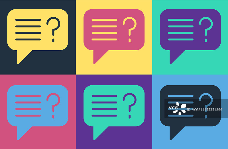 波普艺术风格的未知搜索图标图片素材