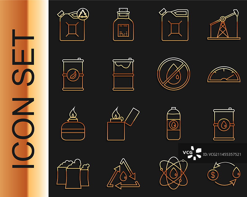 石油兑换桶石油测速仪图标图片素材