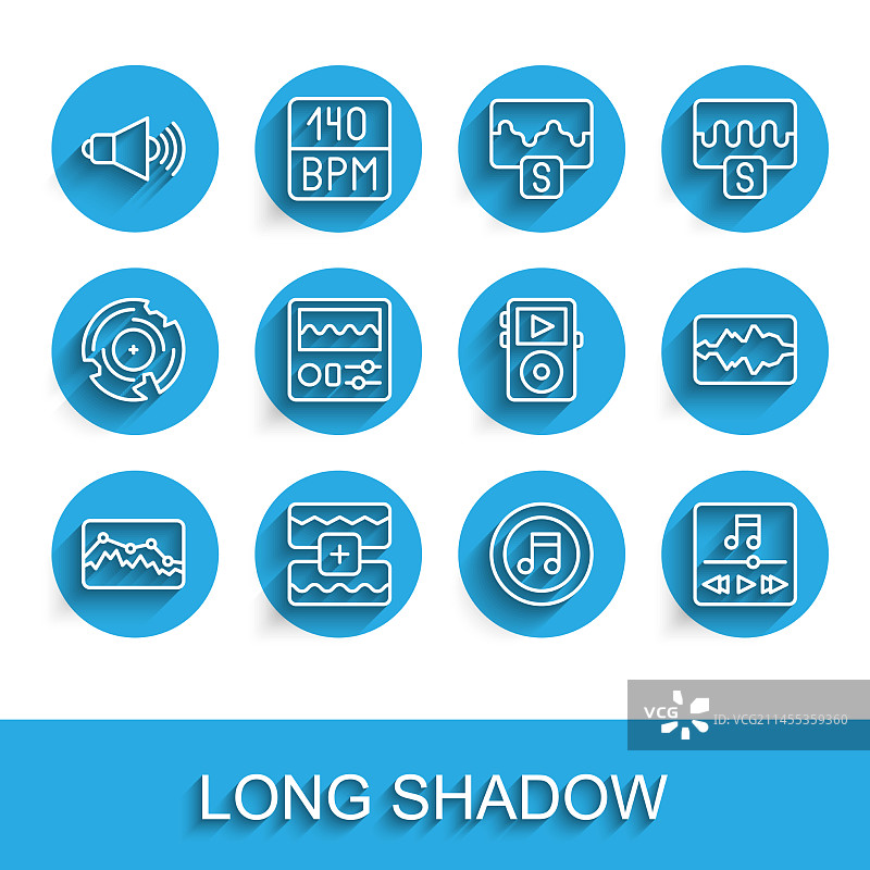 音乐均衡器扬声器音量线性图标图片素材