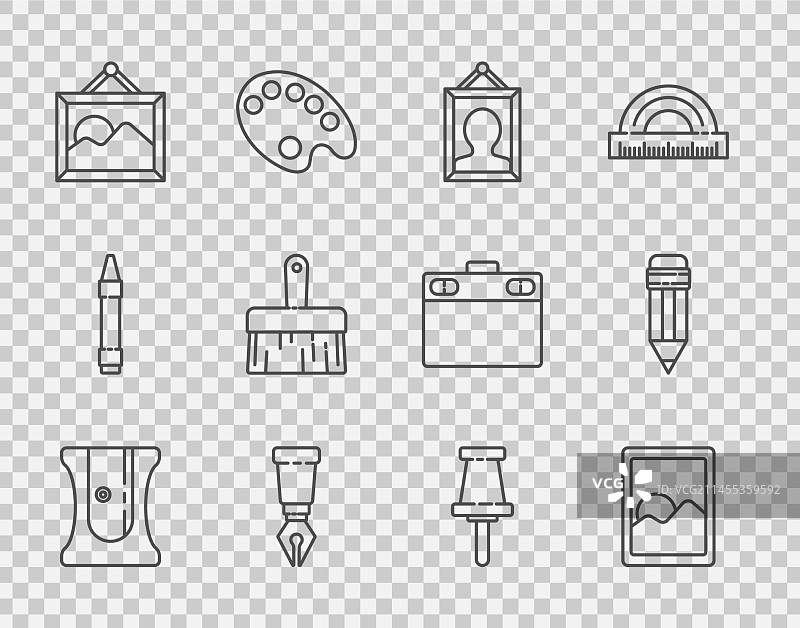卷笔刀绘图板图片线稿图片素材