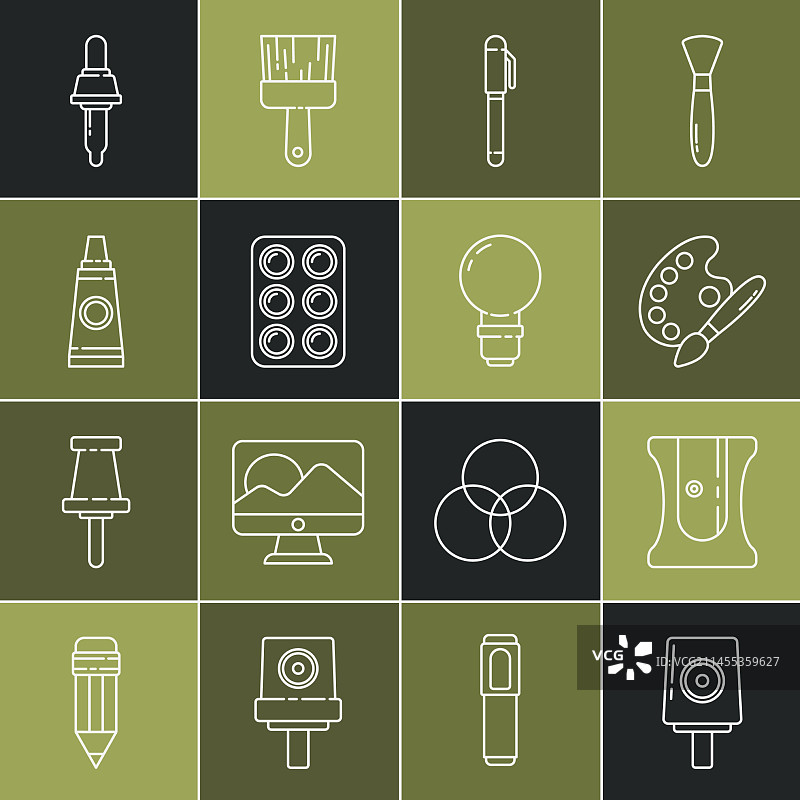 喷雾罐喷嘴盖卷笔刀水平线设计图片素材