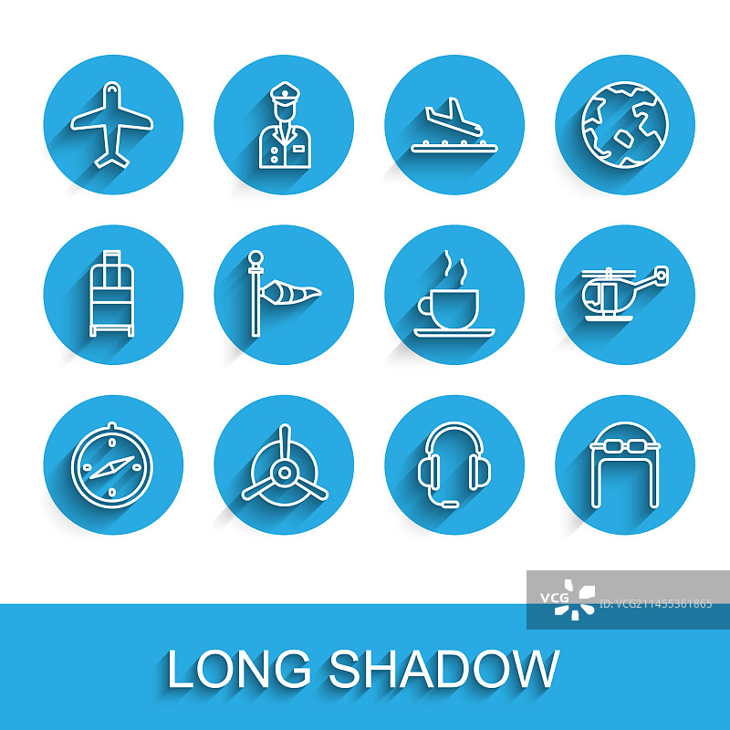 线条、罗盘、飞机螺旋桨、耳机图片素材