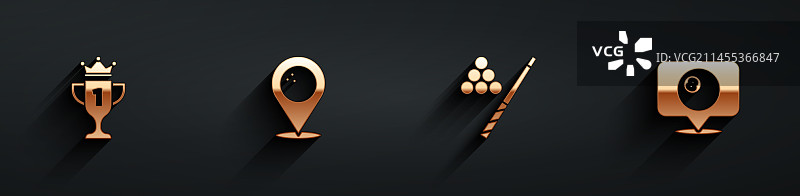 奖杯、保龄球和台球图片素材