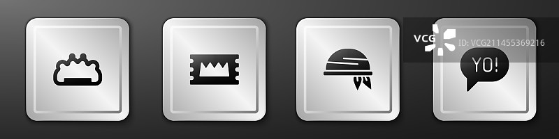 指节铜套、演唱会门票、头巾和溜溜球素材图片素材