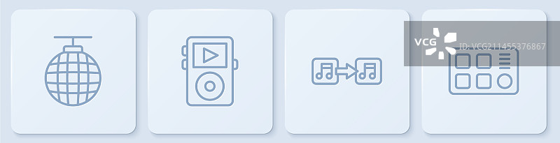 迪斯科球音乐符号播放器图片素材